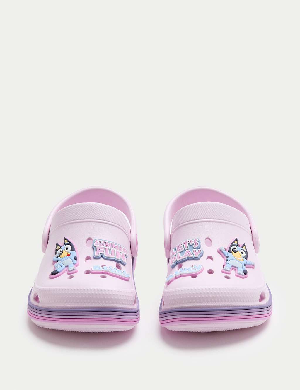 M&S Girls Bluey Clogs (4 Small - 13 Small) - Purple Mix