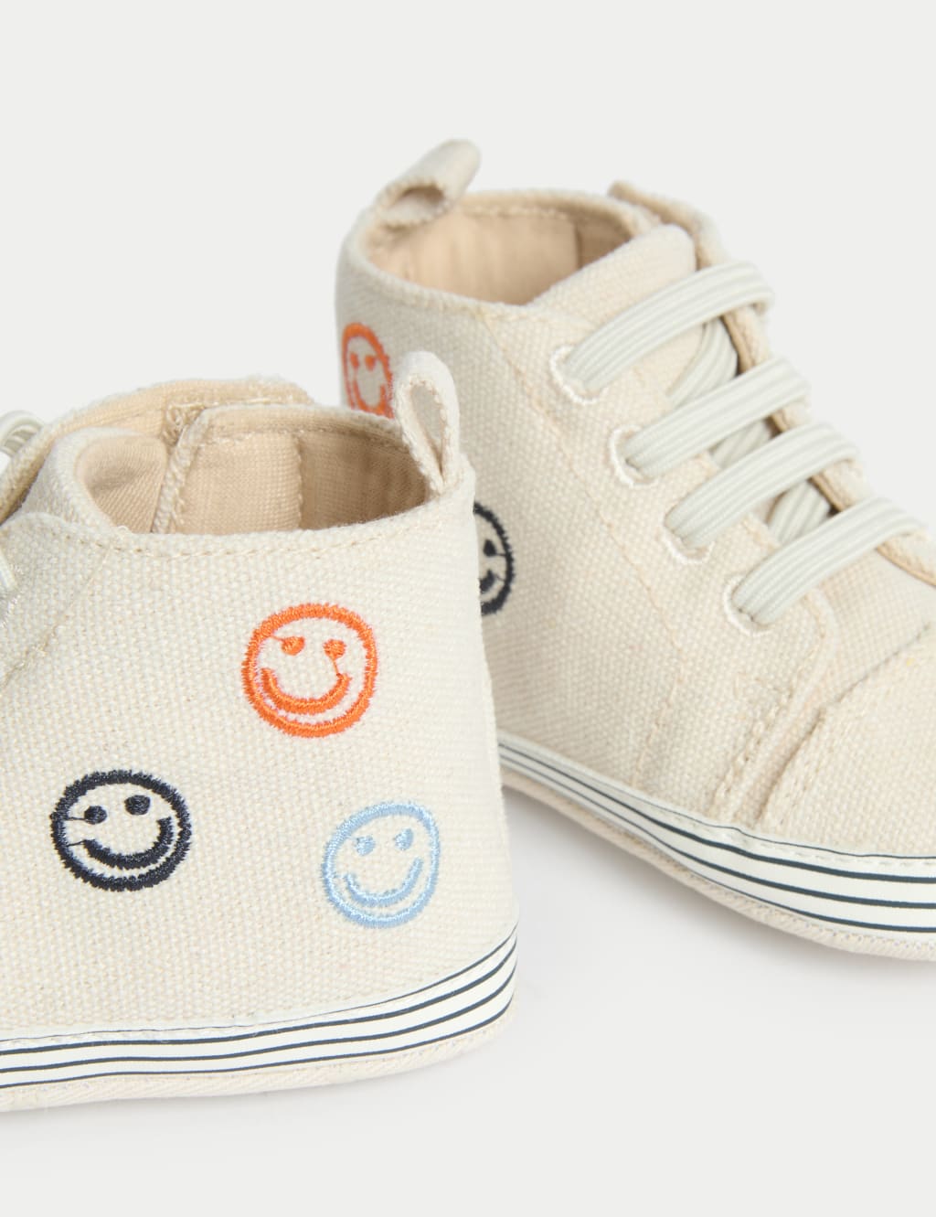 Baby Embroidered Canvas Pram Trainers (0-18 Months)
