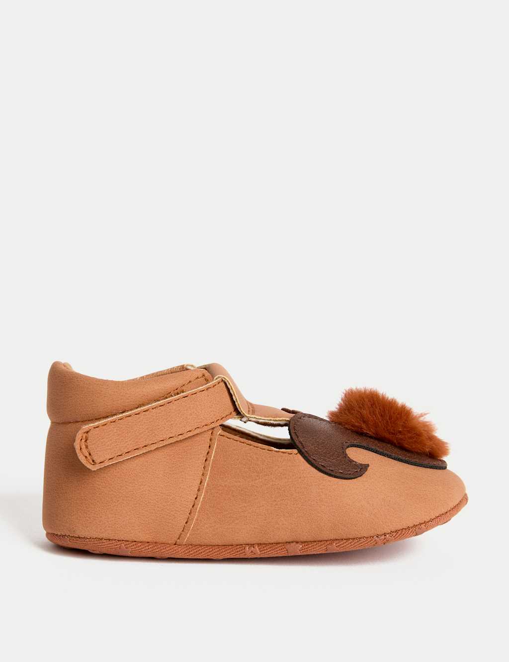 M&S Baby Riptape Pram Shoes (0-18 Months) Brown