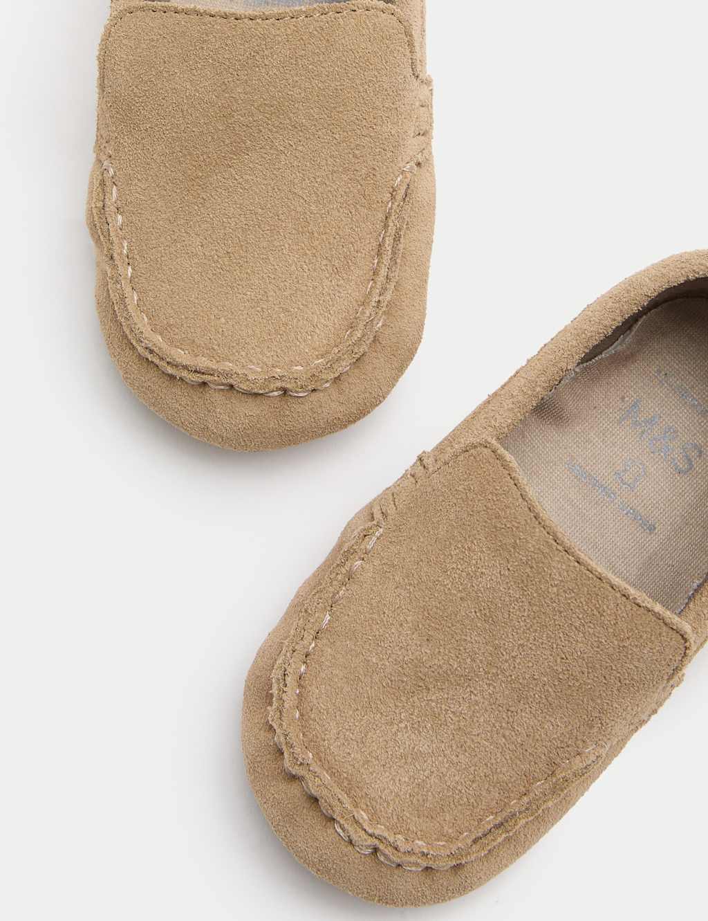 M&S Baby Loafer Pram Shoes (0-18 Mths) Tan