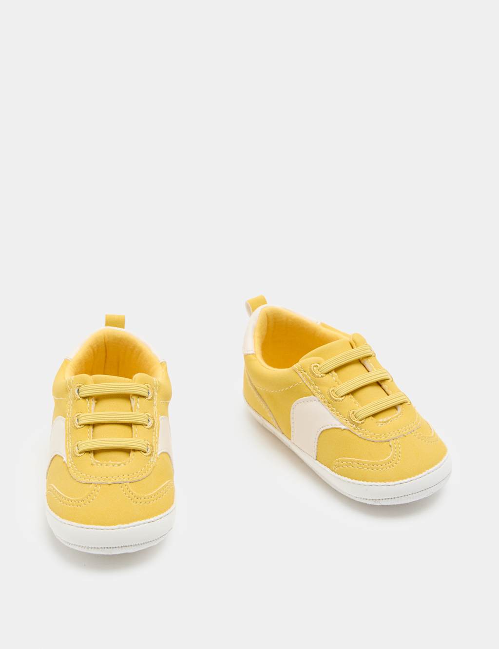 M&S Baby Retro Pram Trainers (0-18 Mths) - 12-18 Months - Yellow