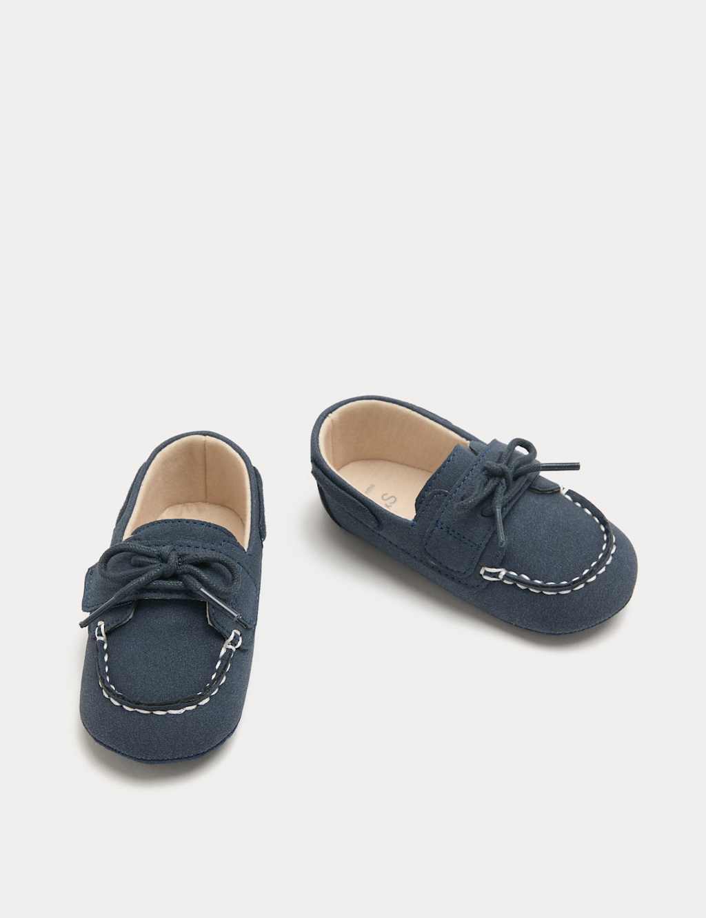 M&S Baby Pram Boat Shoes (0-18 Mths) - 12-18 Months - Navy