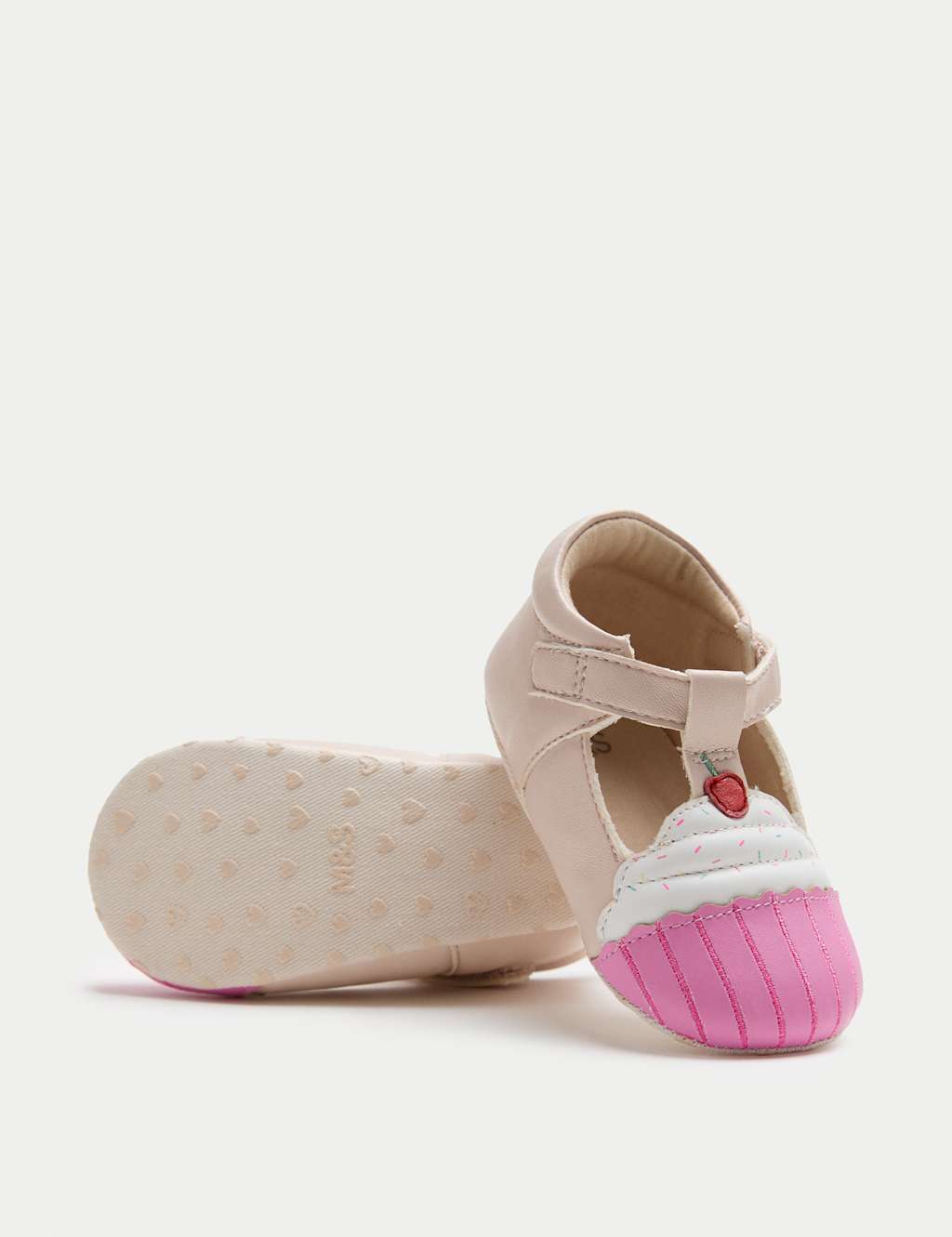 M&S Baby Cupcake Pram Shoes (0-18 Mths) - 6-12 Months - Cream Mix
