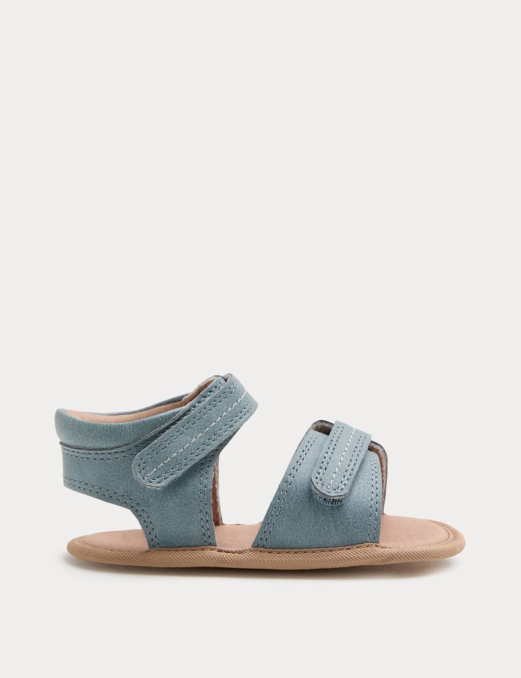 M&S Baby Footbed Pram Sandals (0-18 Mths) - 0-3 Months - Blue Mix
