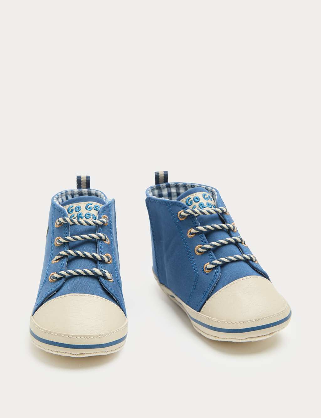 M&S Baby Vegetable High Tops (0-18 Mths) - 12-18 Months - Blue Mix