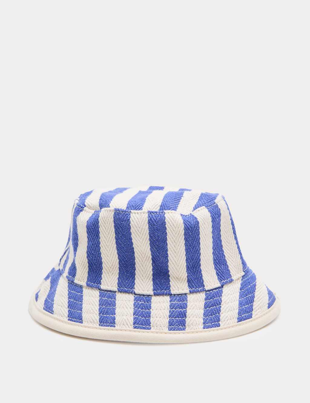 M&S Baby Chunky Stripe Twill Bucket Hat (0-3 Yrs) - 3-6 Months - Blue Mix