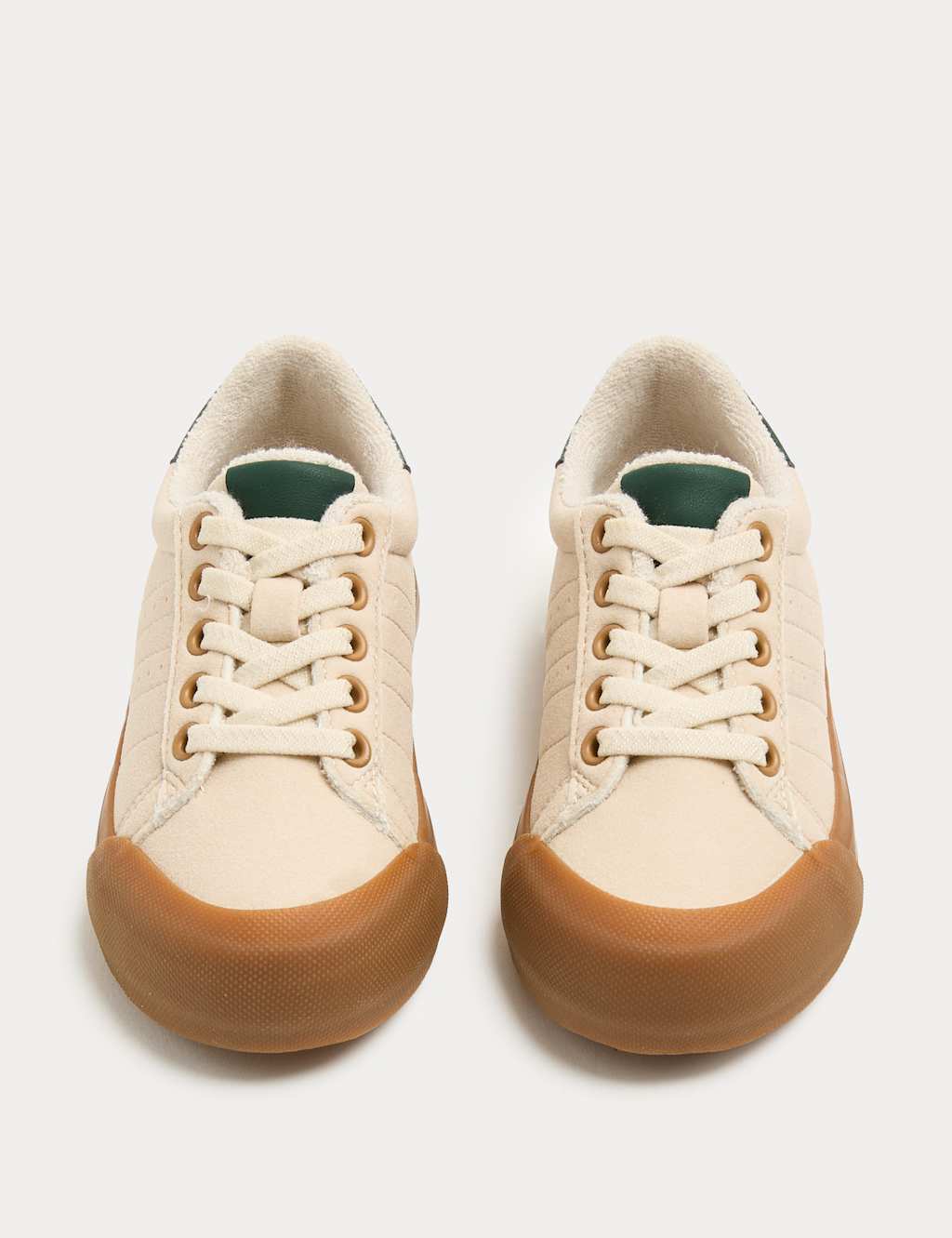 M&S Boys Lace Up Trainers (4 Small-7 Large) - 2 - White Mix
