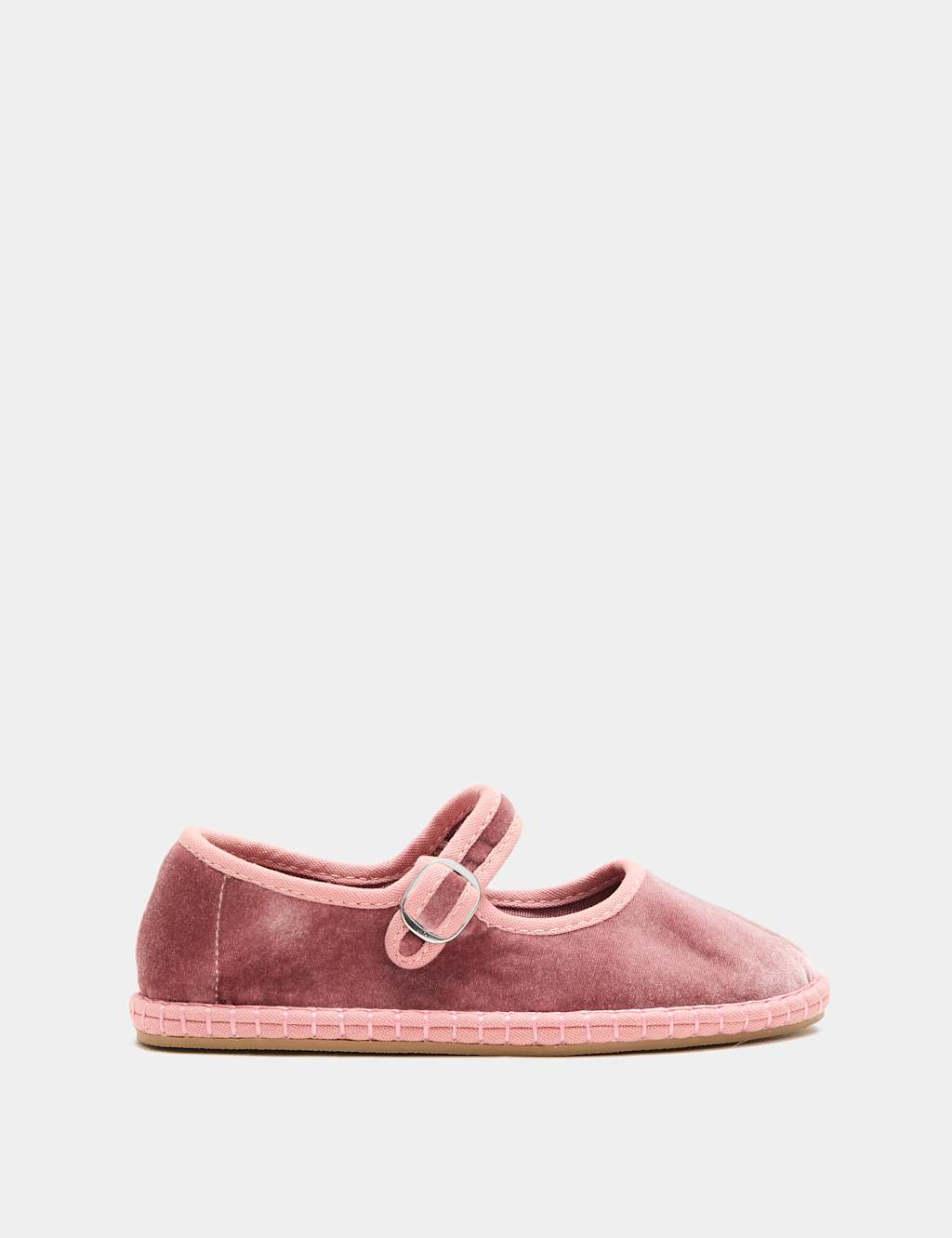 M&S Girls Stitch Sole Ballet Pumps (4 Small - 2 Large) - 4 - Pink