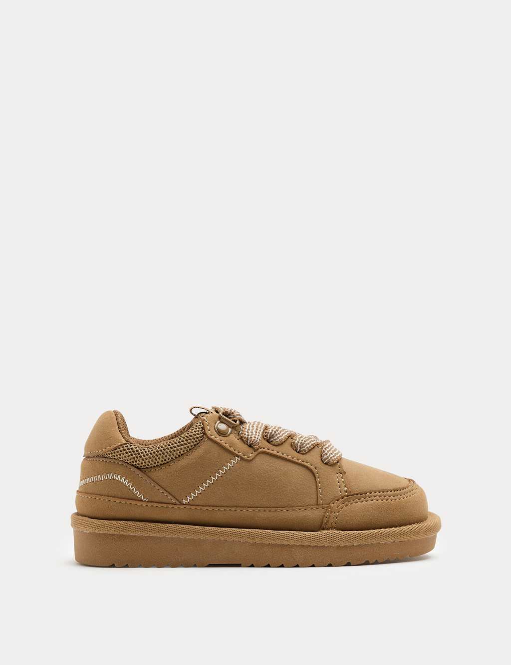 M&S Kids Casual Lace Up Shoes (10 Small - 4 Large) - Tan