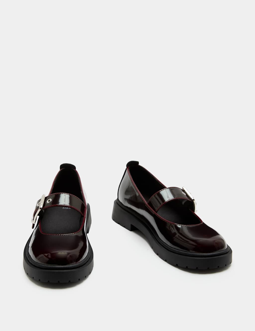 M&S Girls Chunky Mary Jane Shoes (10 Small - 6 Large) - Berry