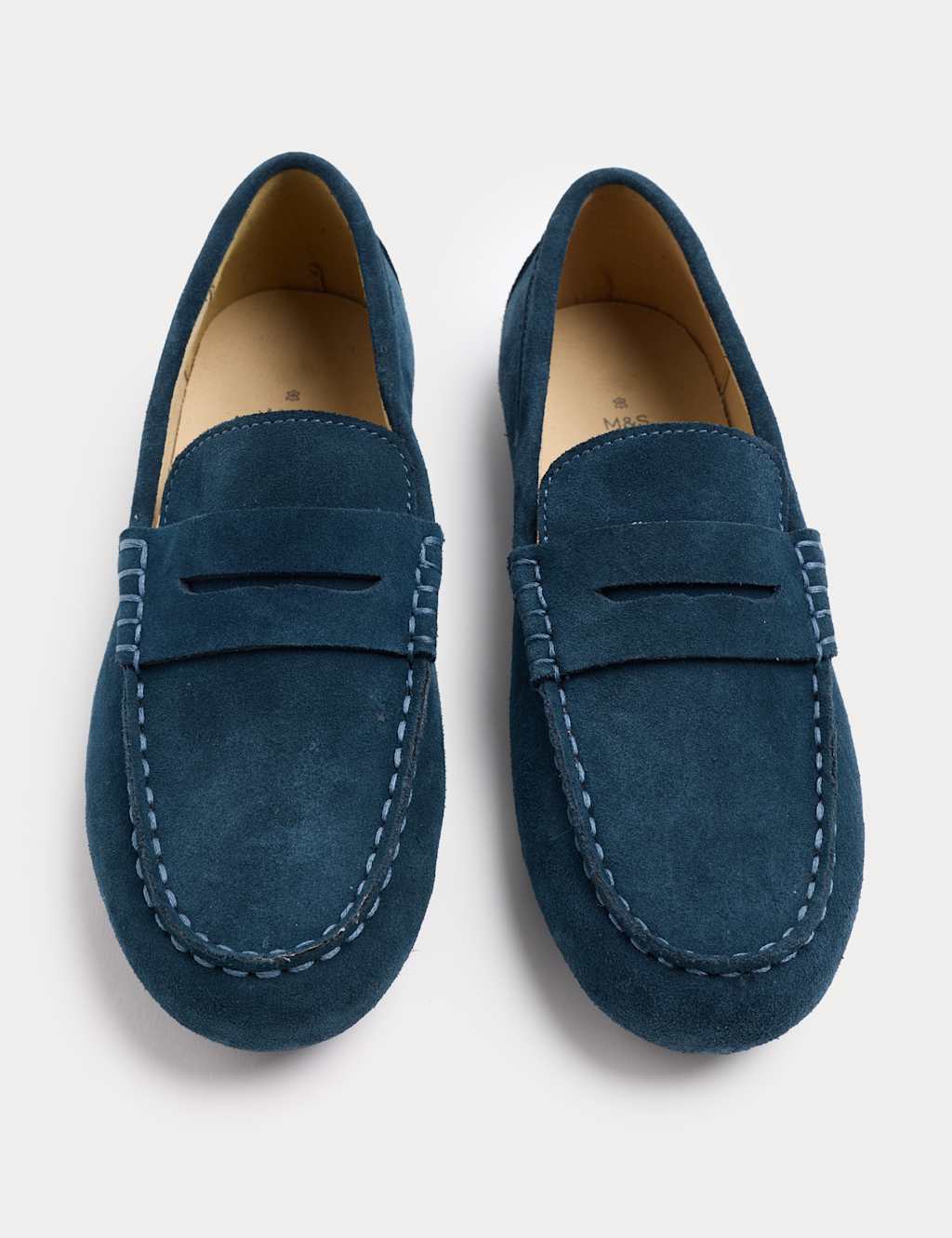 M&S Boys Suede Boat Shoes (6 Small-5 Large) - 13 - Navy