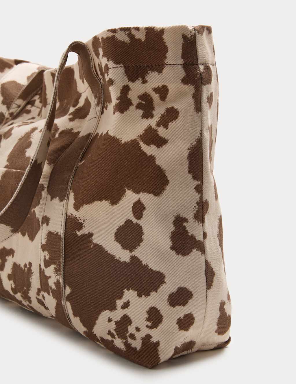 M&S Kids' Cow Print Tote Bag Brown Mix