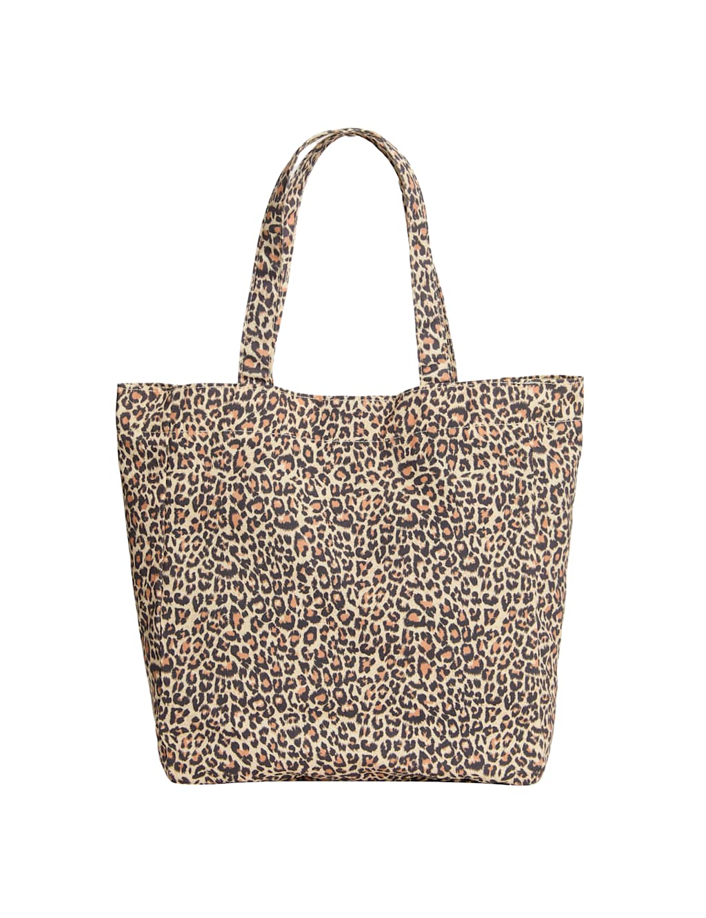 M&S Kids' Pure Cotton Leopard Tote Bag Brown Mix