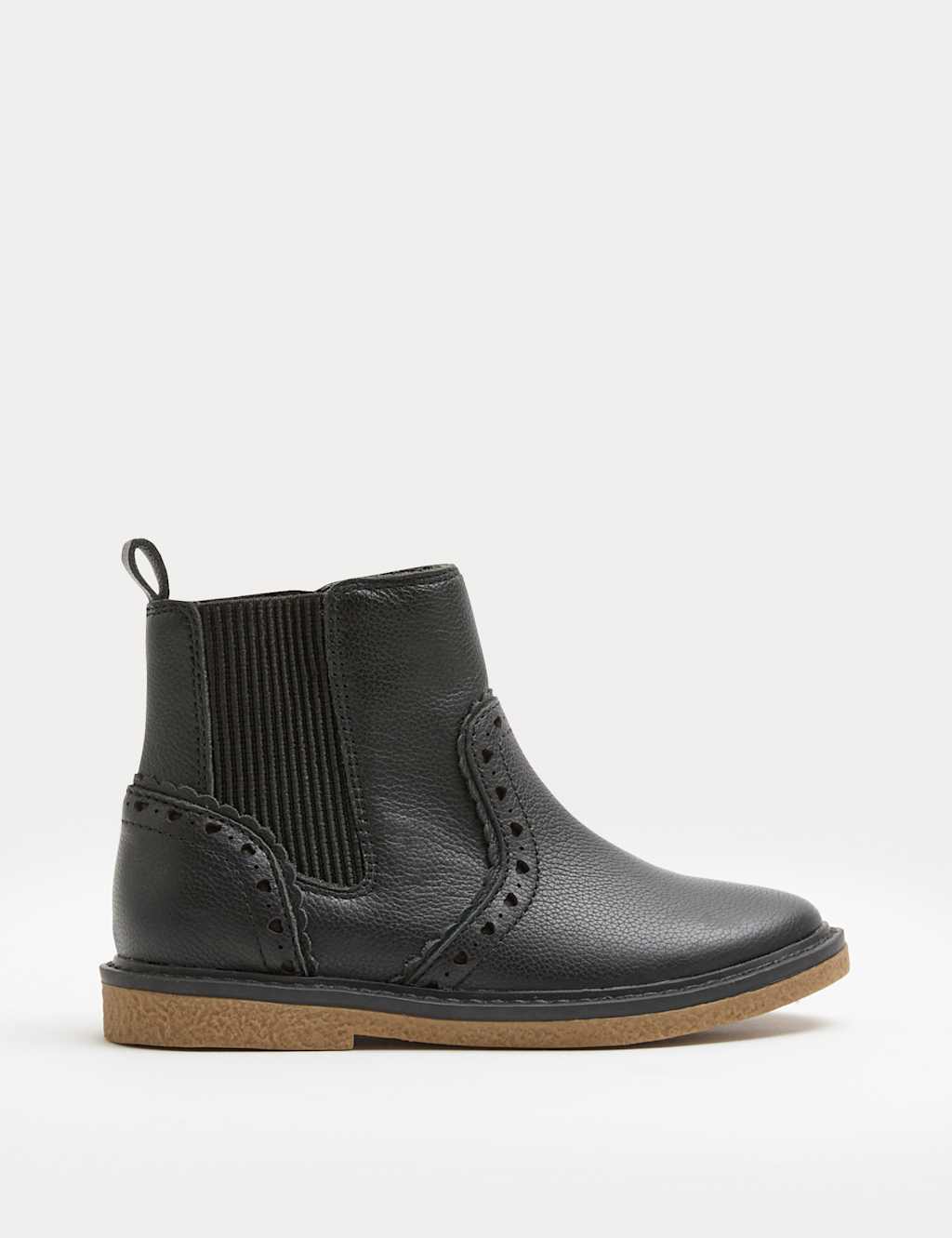M&S Kids' Leather Chelsea Boots (4 Small - 2 Large) Black