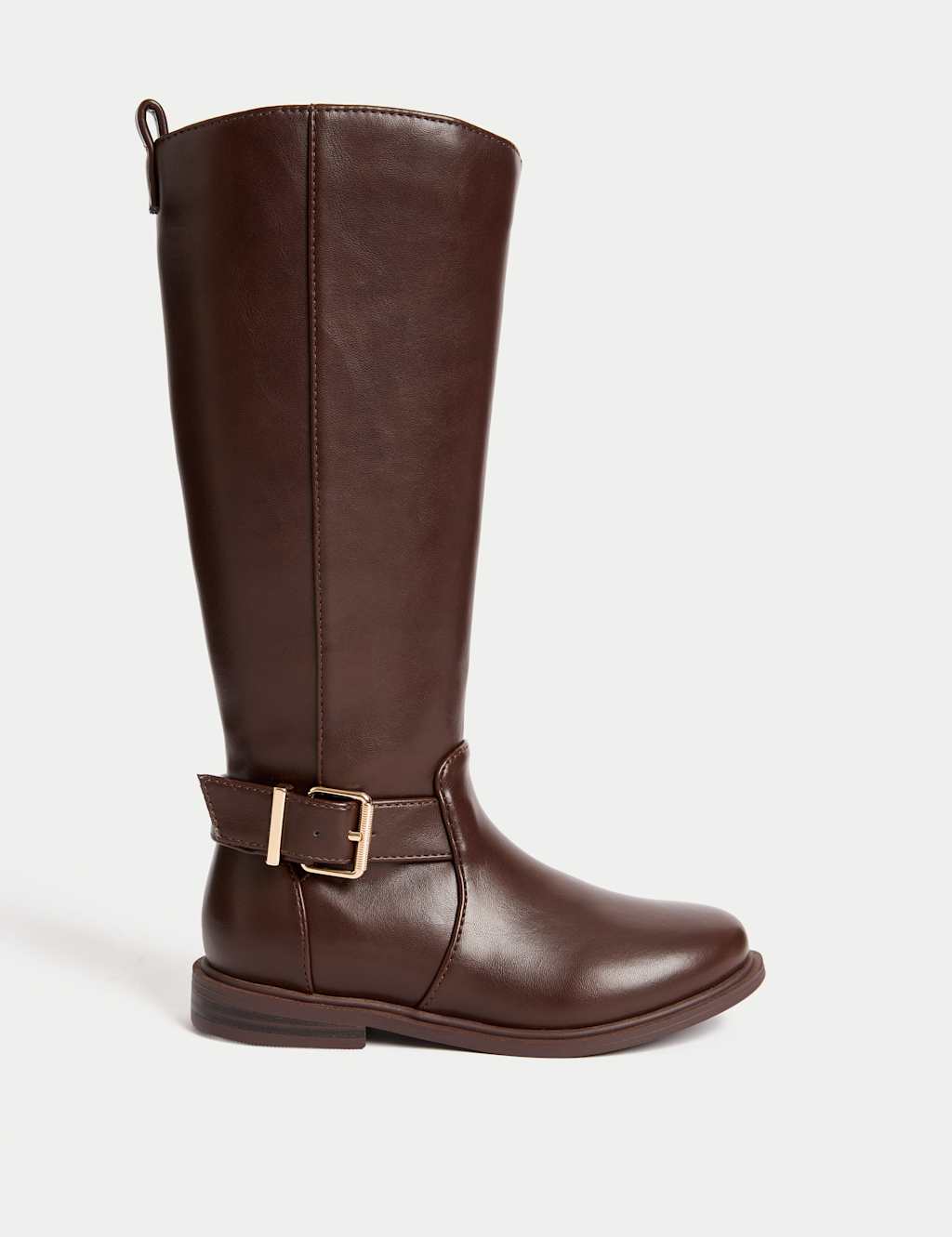 M&S Kids' Buckle Riding Boots (10 Small - 6 Large) Brown