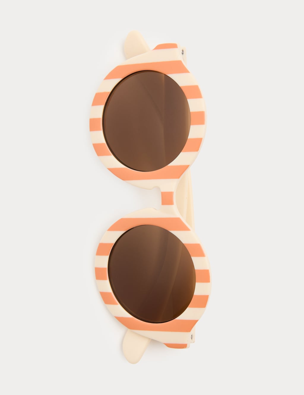 M&S Kids Round Stripe Sunglasses (S-L) - S-M - Orange Mix