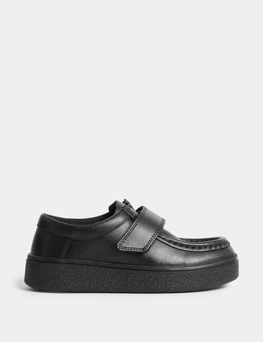 Kids Leather Apron Front School Shoes (8 Small-2 Large)