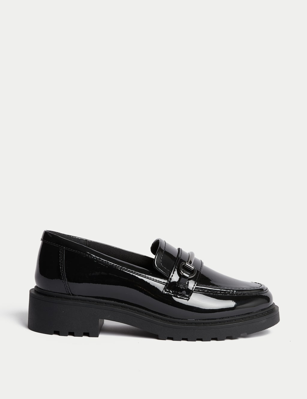 Kids' Patent Loafer Leather School Shoes (2½ Large - 7 Large)