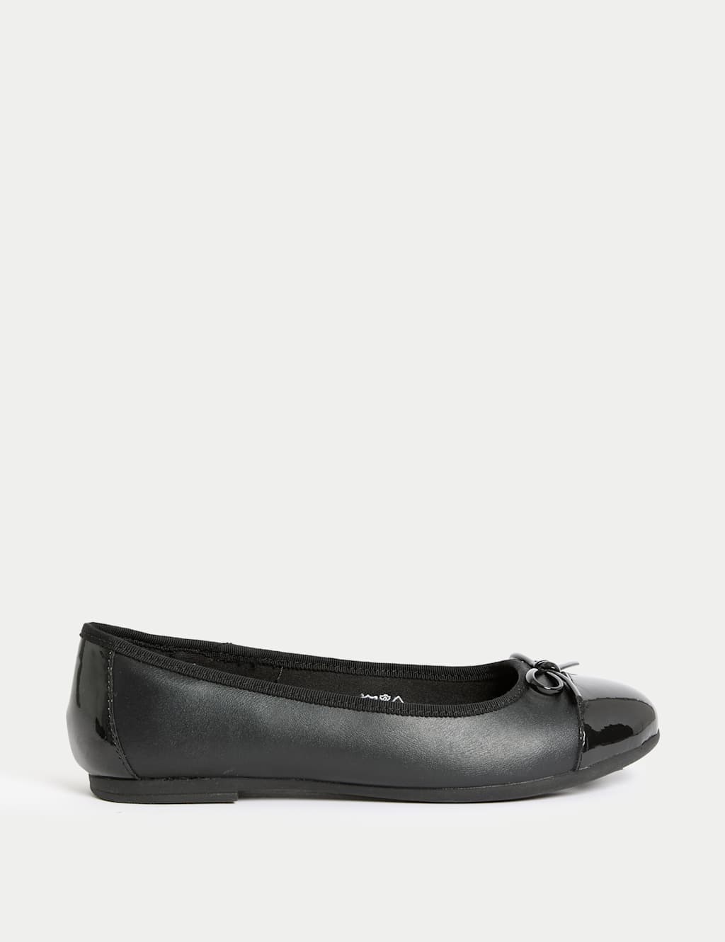 Kids' Leather Bow Ballet School Shoes (13 Small - 7 Large)