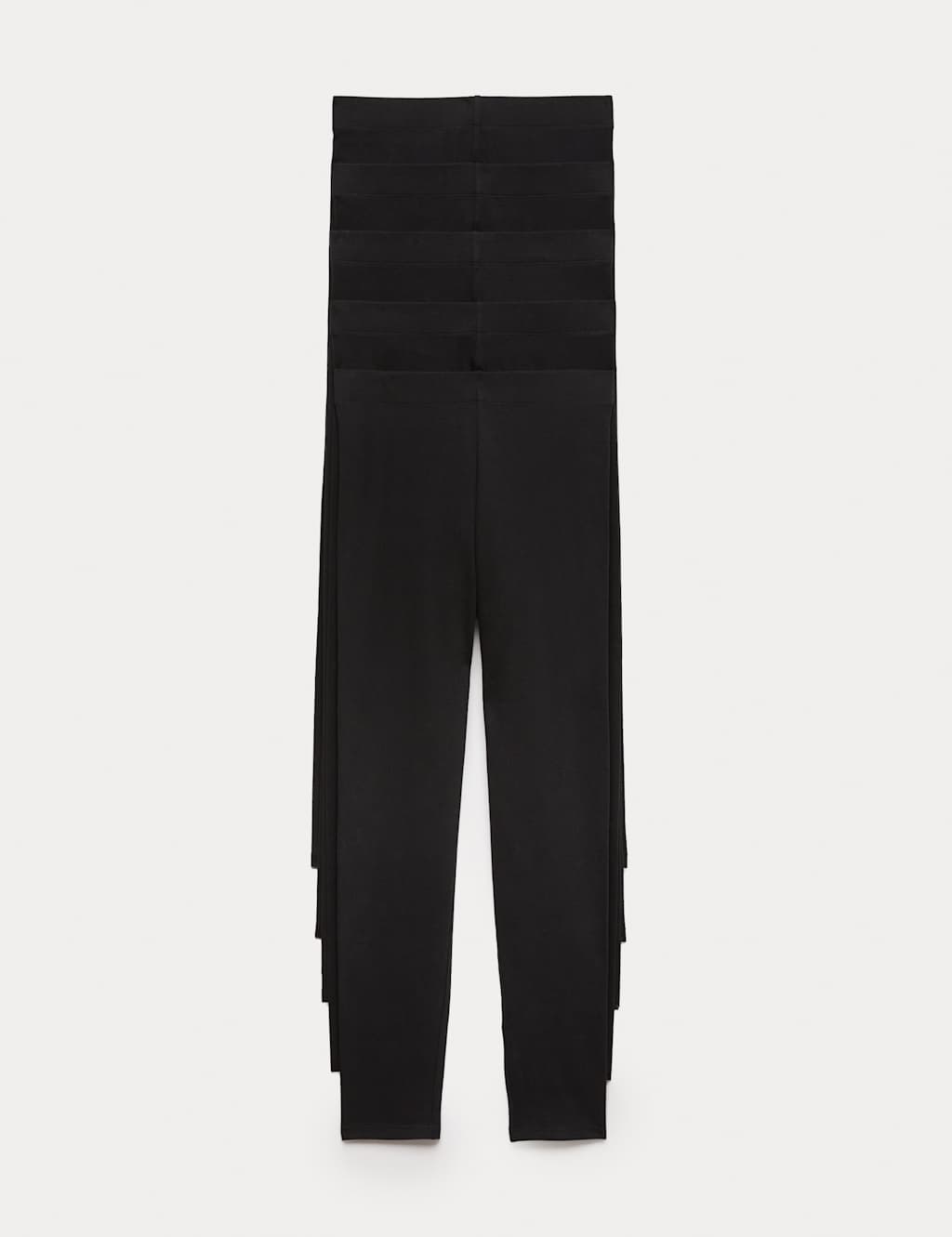 M&S 5pk Cotton Rich Leggings (6-16 Yrs) Black