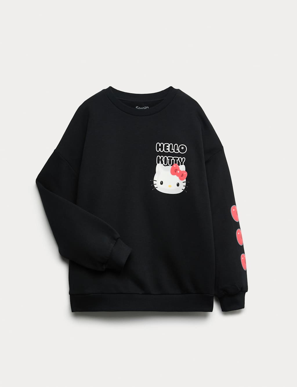 M&S Pure Cotton Hello Kitty Graphic Sweatshirt (6-16 Yrs) Carbon