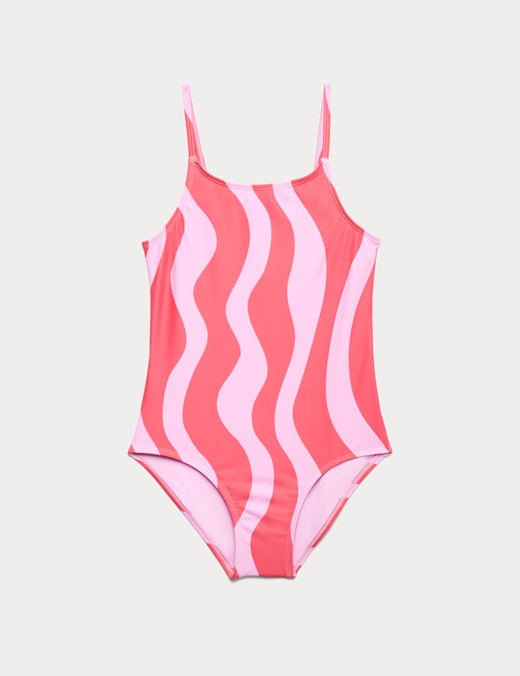 M&S Girls Wavey Stripe Swimsuit (6-16 Yrs) - 12-13 Years - Multi