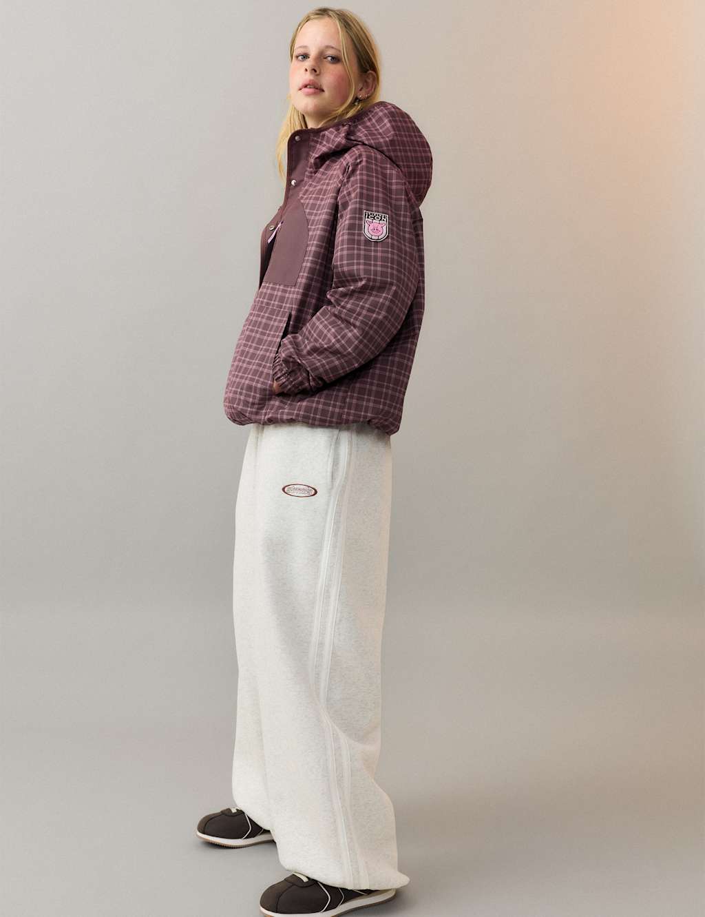 M&S Girls Percy Pig Windbreaker (6-16 Yrs) - 6-7 Years - Brown Mix