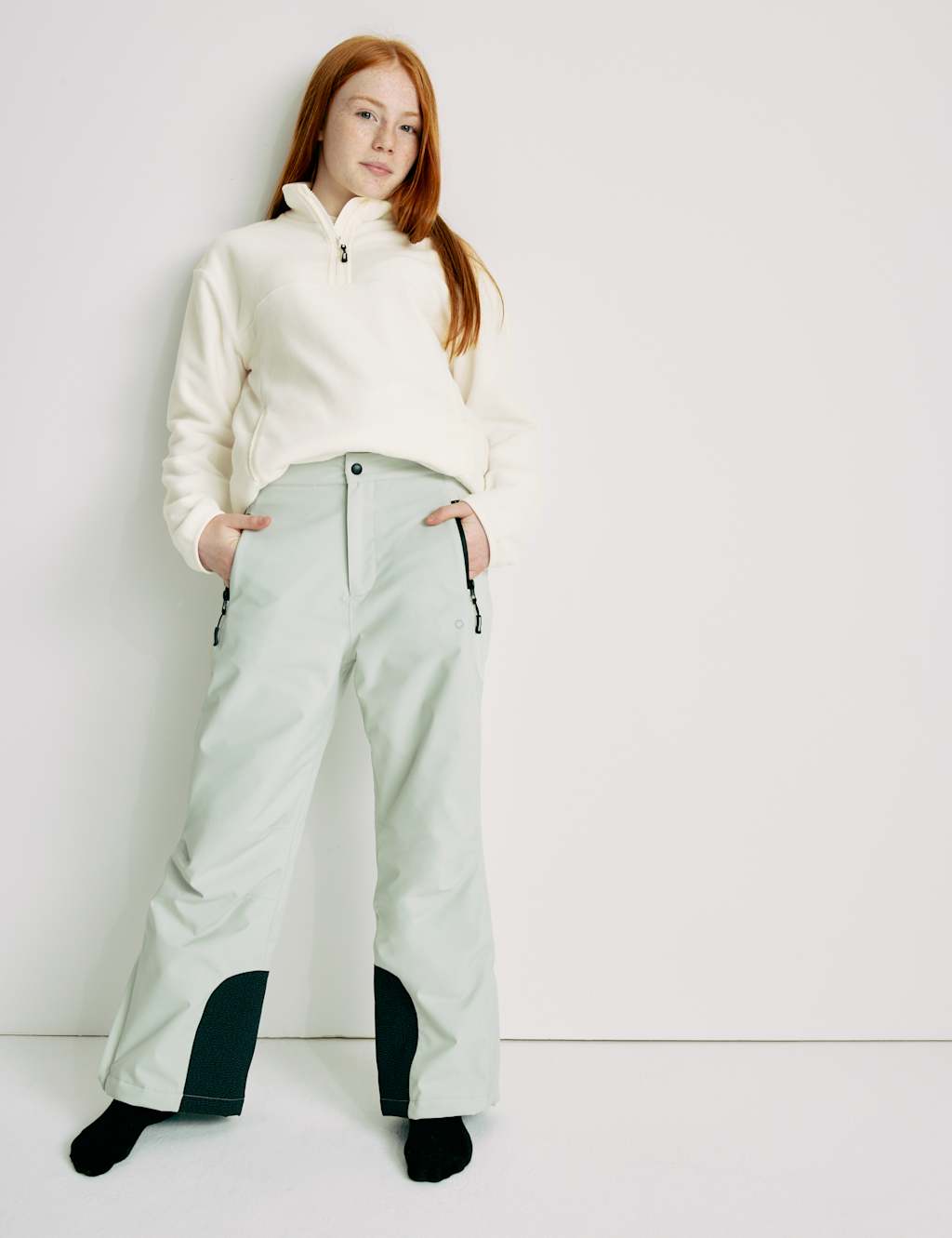 M&S Ski Fleece Top (2-16 Yrs) Ecru