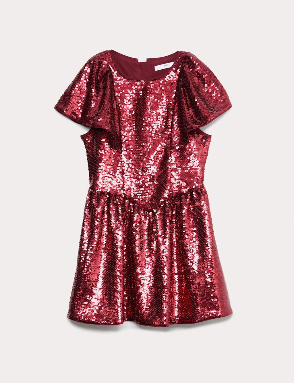M&S Sequin Dress (6-16 Yrs) Claret