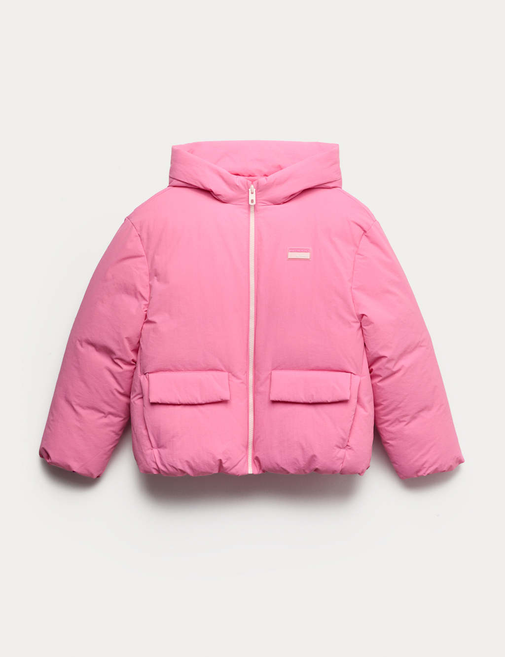 M&S Girls Hooded Padded Puffer Jacket (6-16 Yrs) - 10-11 Years - Pink