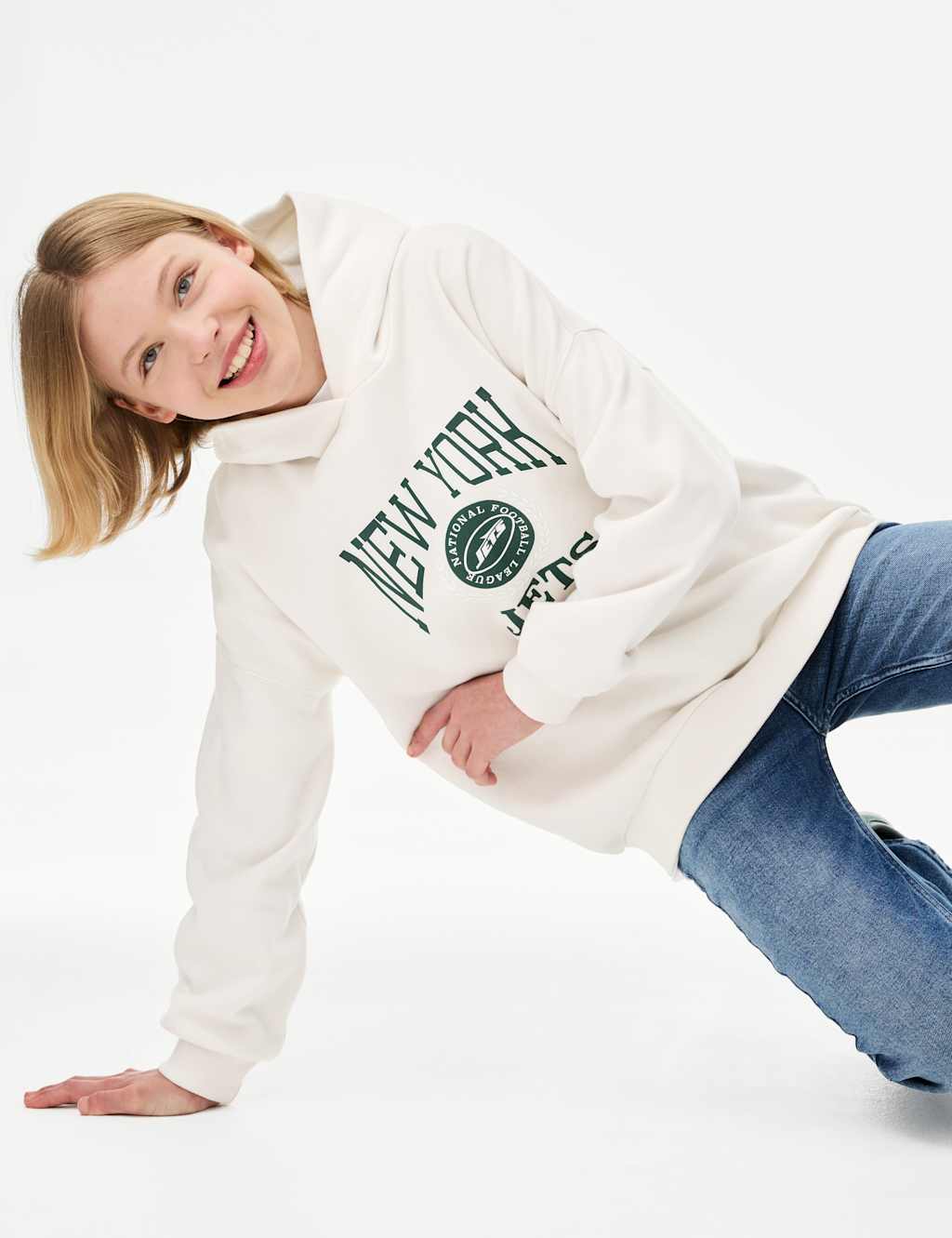 Cotton Rich NFL Jets Hoodie (6-16 Yrs)