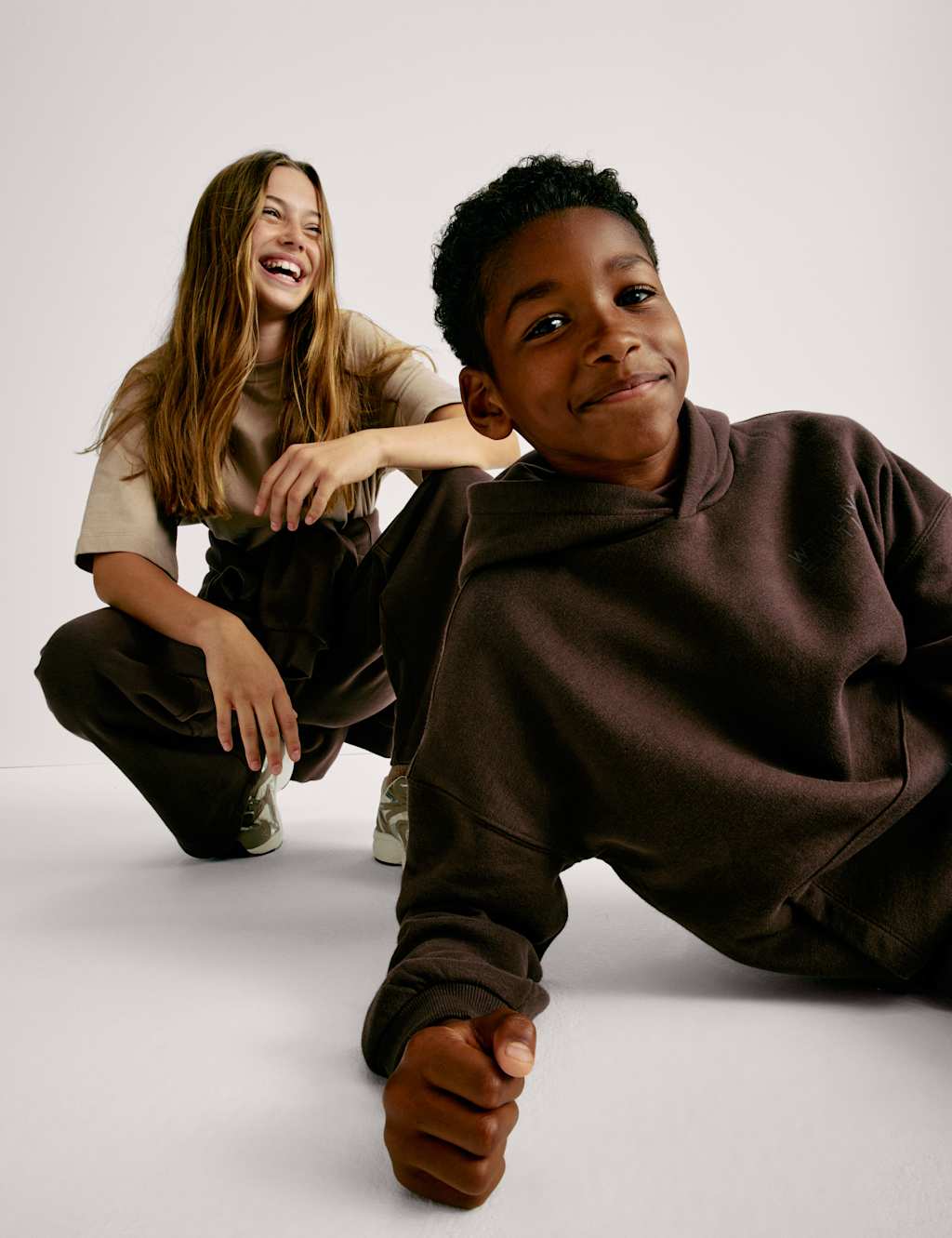 M&S Cotton Rich Hoodie (6-16 Yrs) Chocolate