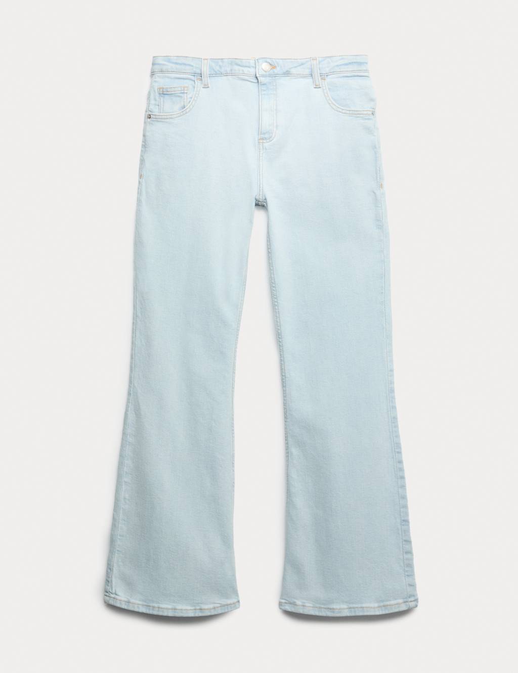 M&S Girls Denim Kickflare Jeans (6-16 Yrs) - 14-15 Years - Light Denim