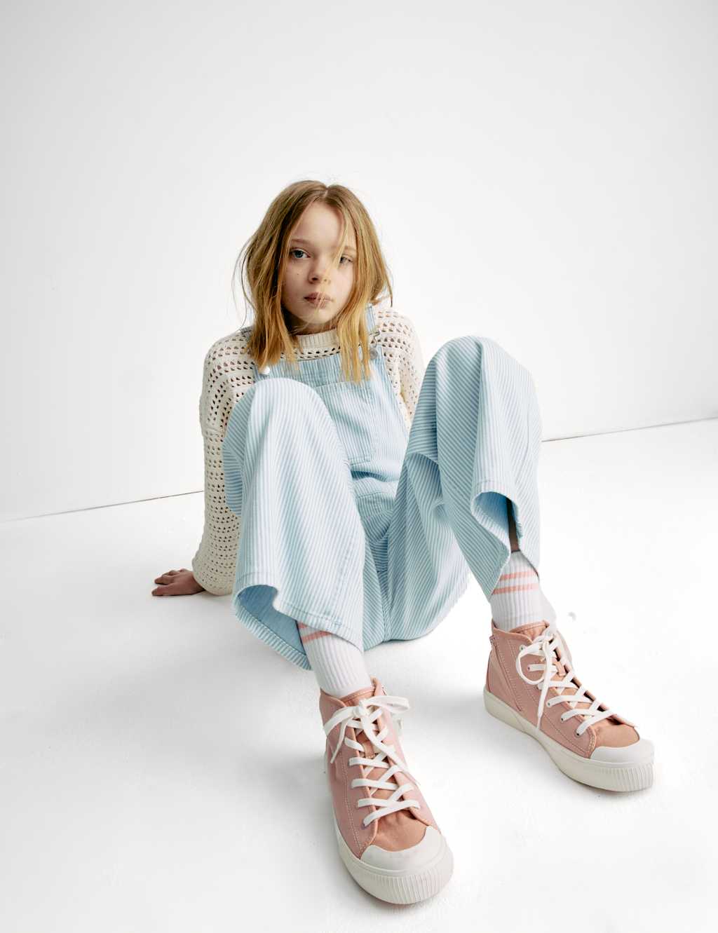 Pure Cotton Striped Dungarees (2-16 Yrs)