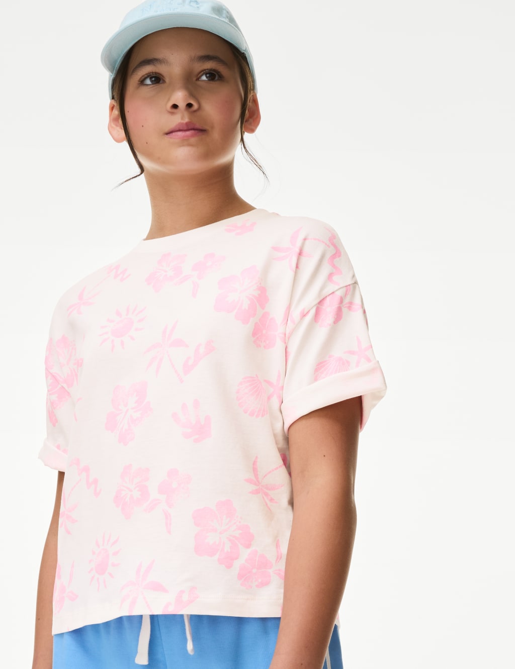 Pure Cotton Floral T-Shirt (6-16 Yrs)