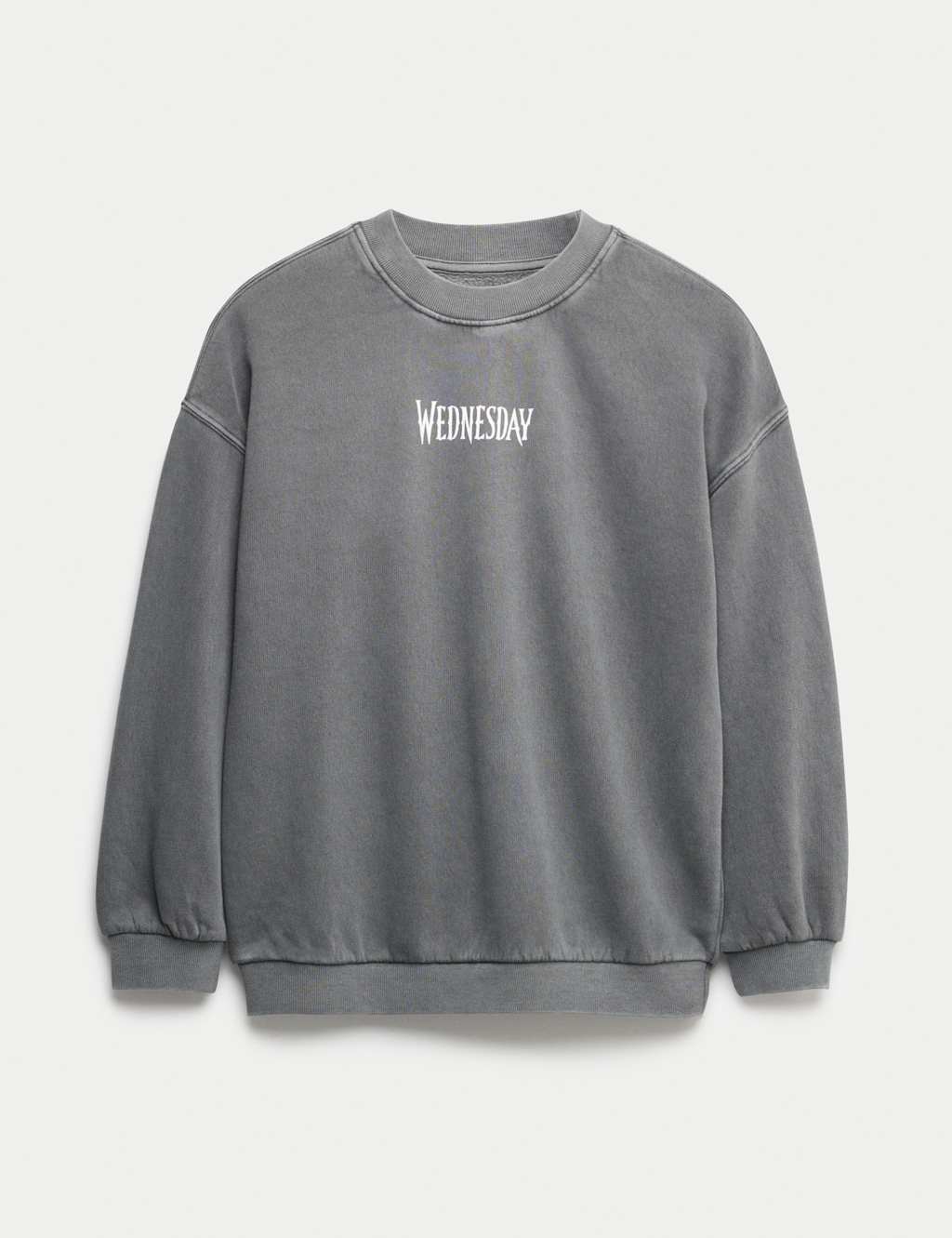 Girls Cotton Rich Wednesday™ Sweatshirt (6 - 16 yrs) - 8-9 Y - Carbon, Carbon