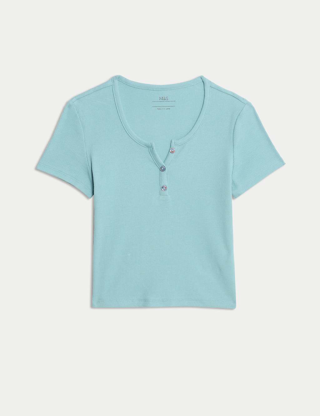 Cotton Rich Button T-Shirt (6-16 Yrs)
