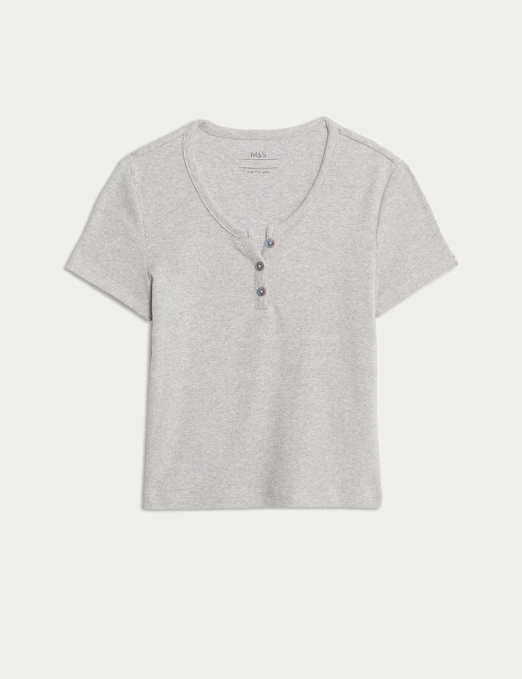 Cotton Rich Button T-Shirt (6-16 Yrs)
