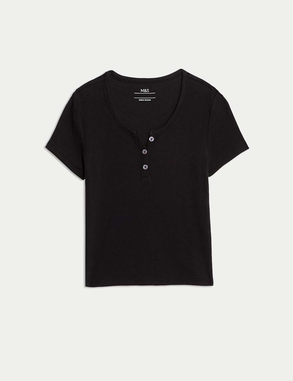Cotton Rich Button T-Shirt (6-16 Yrs)