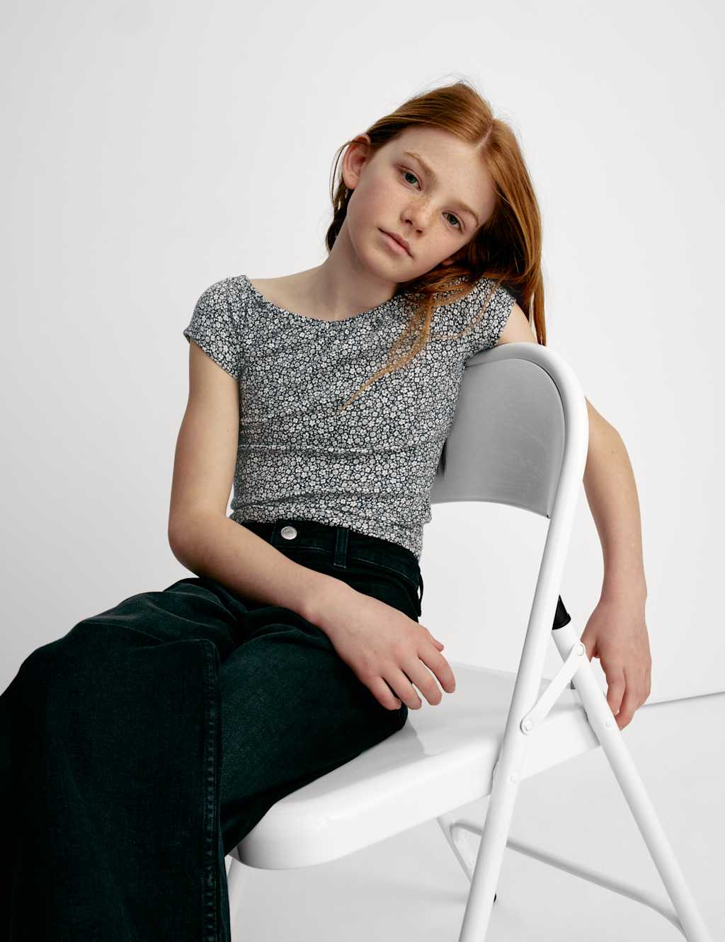 Cotton Rich Embroidered Cropped Top (6-16 Yrs)