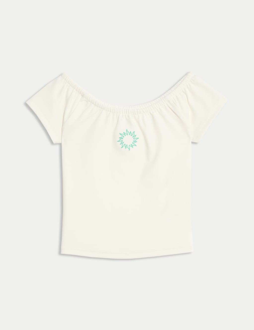 Cotton Rich Embroidered Cropped Top (6-16 Yrs)