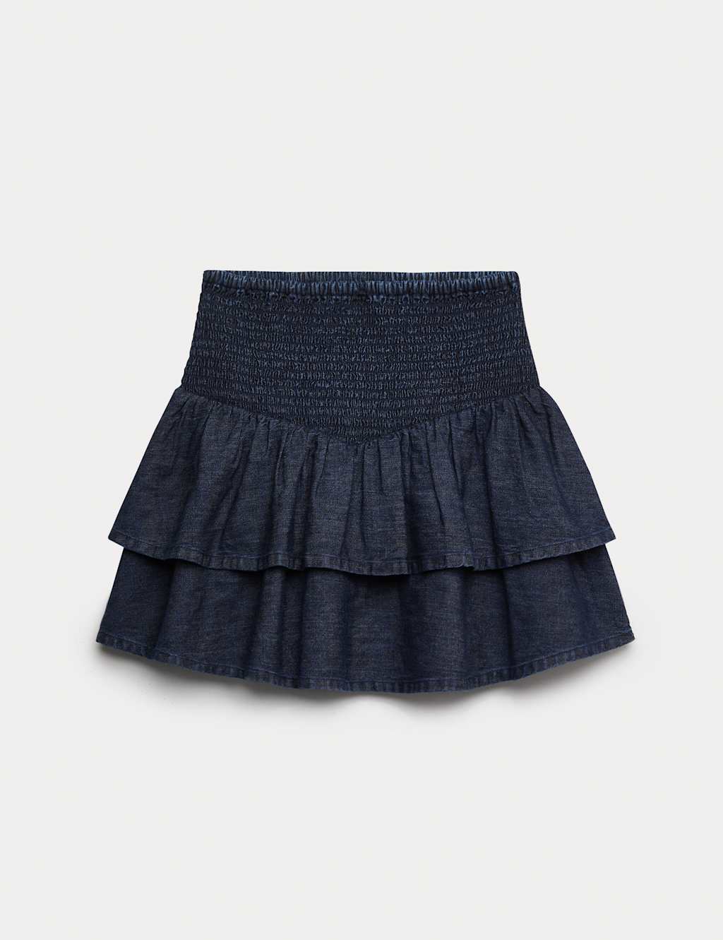 M&S Girls Pure Cotton Ra Ra Skirt (2-16 Yrs) - 3-4 Years - Dark Indigo