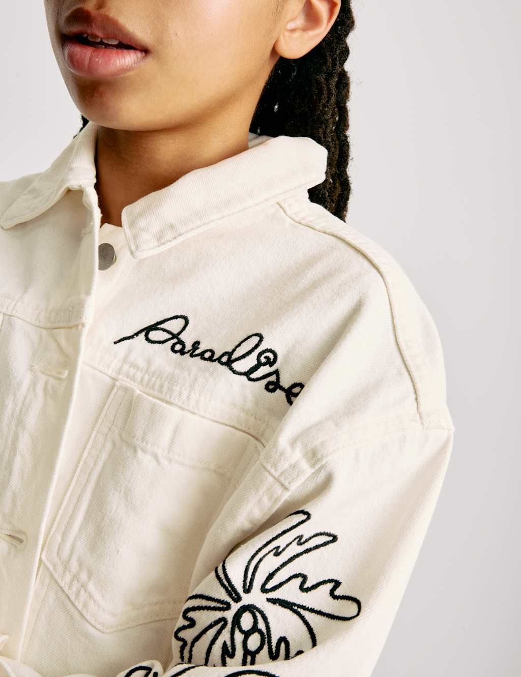 Denim Embroidered Jacket (6-16 Yrs)