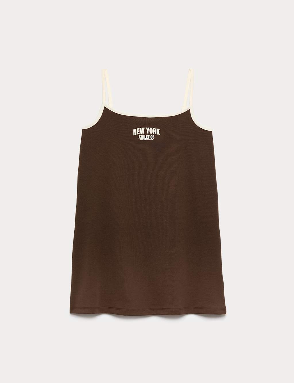 M&S Girls Strappy Cotton Rich Cami Dress (6-16 Yrs) - 13-14 Years - Chocolate