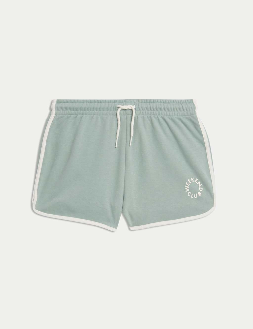 M&S Girls Cotton Rich Sports Shorts (2-16 Yrs) - 6-7 Years - Khaki
