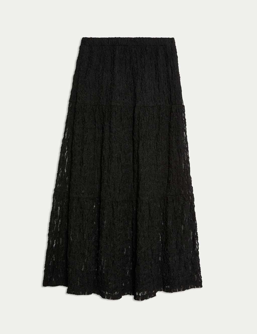 M&S Maxi Lace Skirt (6-16 Yrs) Black