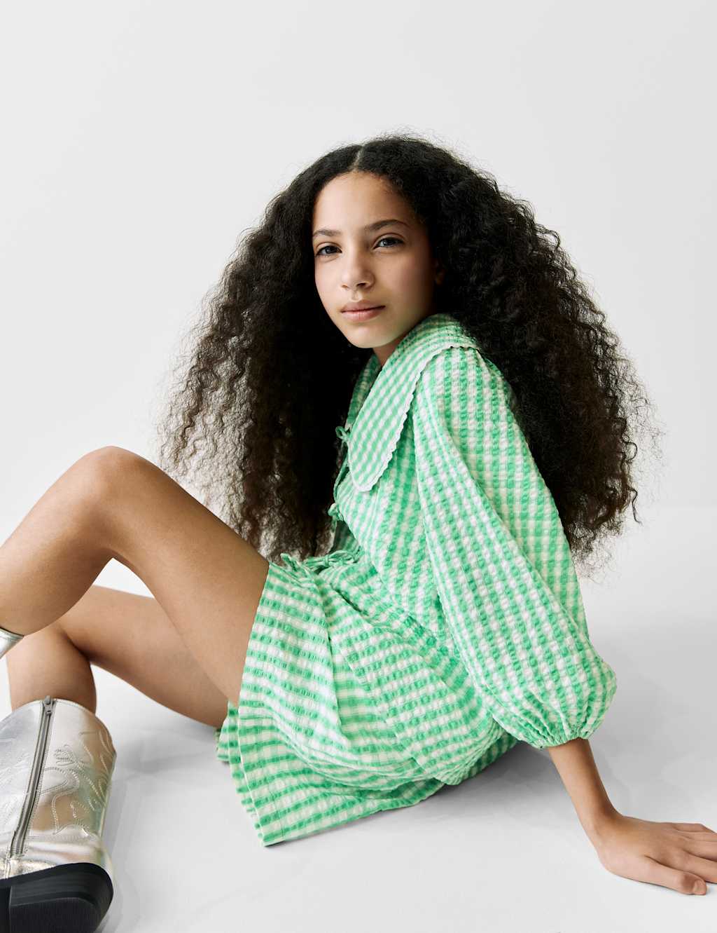 Pure Cotton Gingham Check Shorts (6-16 Yrs)