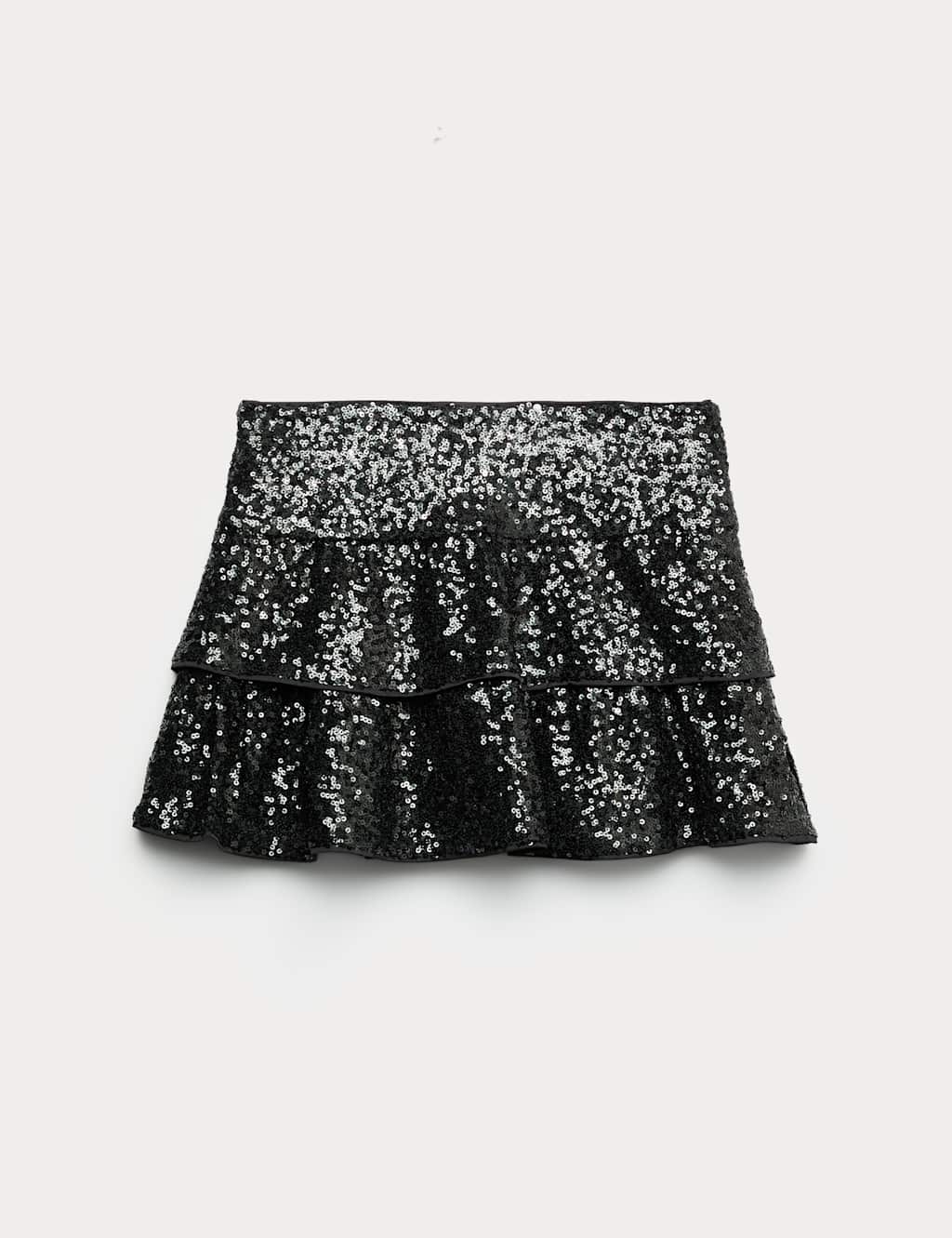 M&S Sequin Rara Skirt (2-16 Yrs) Black