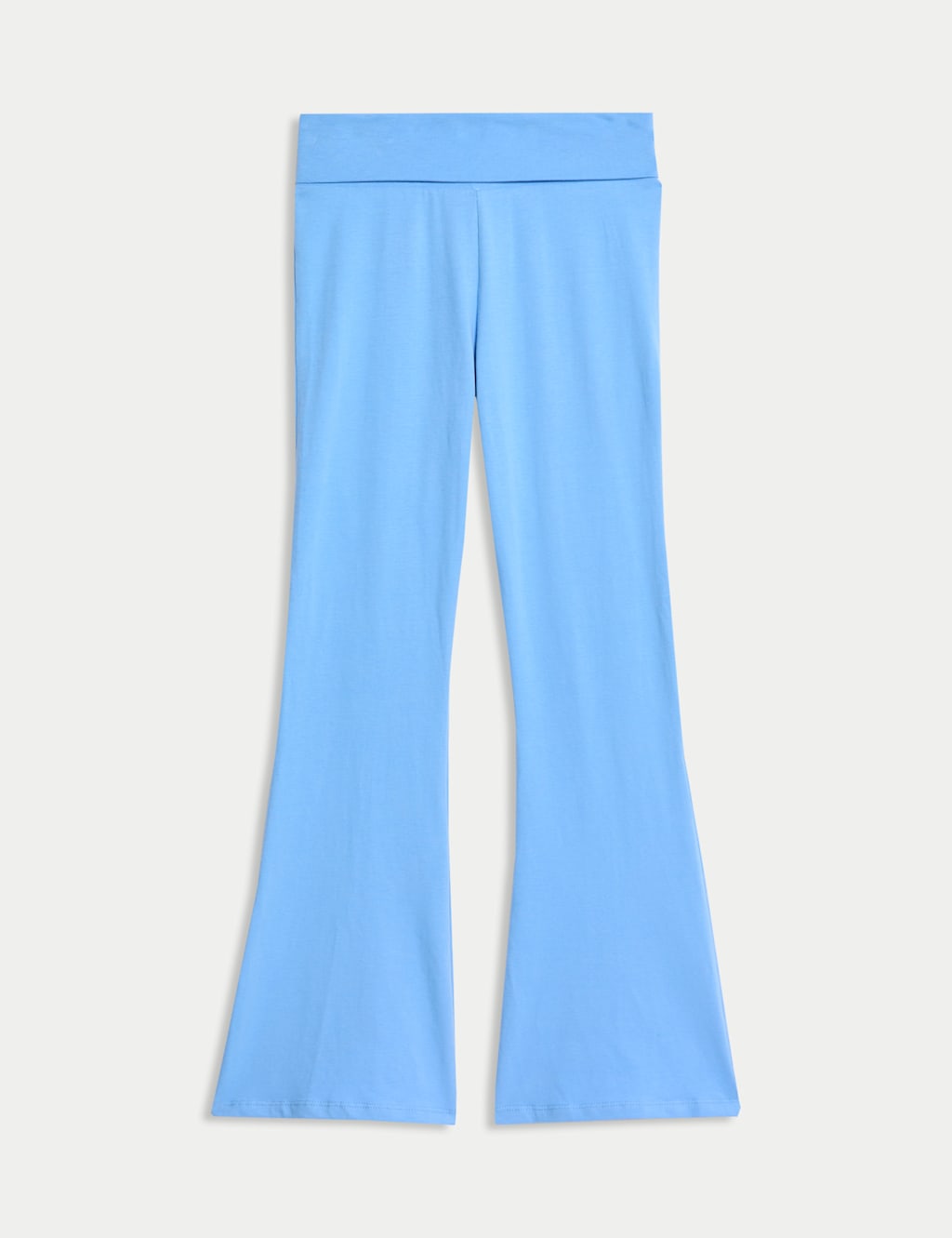 M&S Cotton Rich Flared Leggings (6-16 Yrs) Light Blue