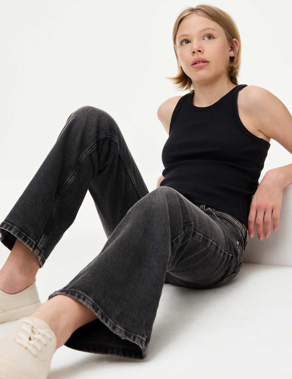 Regular Fit Denim Flared Jeans (6-16 Yrs)